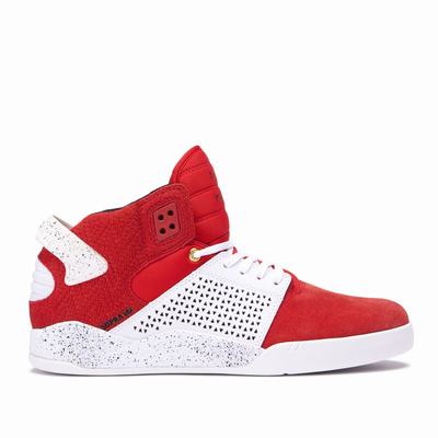 Supra SKYTOP III - Miesten Matalavartiset Tennarit - Punainen/Valkoinen